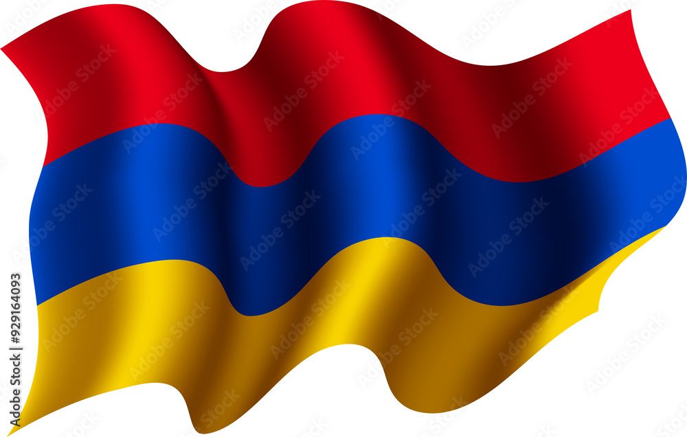 Fototapeta premium Armenia Realistic 3D Waving Flag