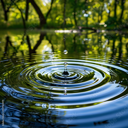 The Ripple Effect: A Single Droplet's Impact on Still Waters Reflecting Interconnectedness