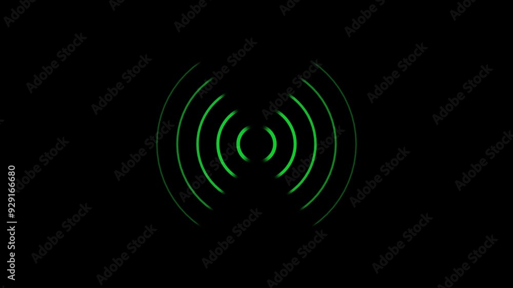 Radio waves background animation and Expanding arc waves motion graphics on of black background Radio waves background animation and Expanding arc waves motion graphics on of black background