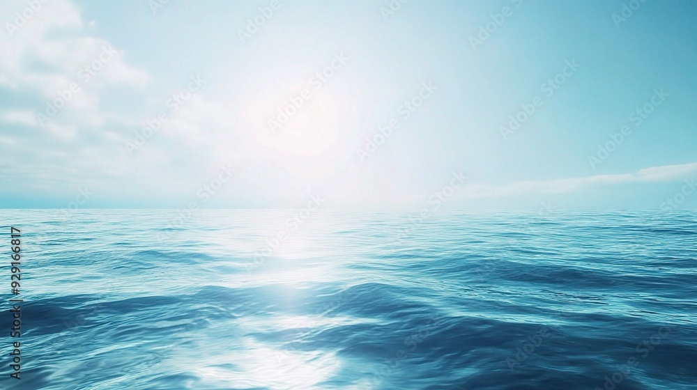 Ocean Sunrise Serenity: Tranquil blue ocean waves bask under a golden sunrise, offering a serene and vast seascape for peace and tranquility. Ocean Sunrise Serenity: Tranquil blue ocean waves bask under a golden sunrise, offering a serene and vast seascape for peace and tranquility.