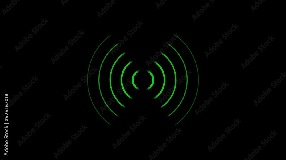 Radio waves background animation and Expanding arc waves motion graphics on of black background Radio waves background animation and Expanding arc waves motion graphics on of black background