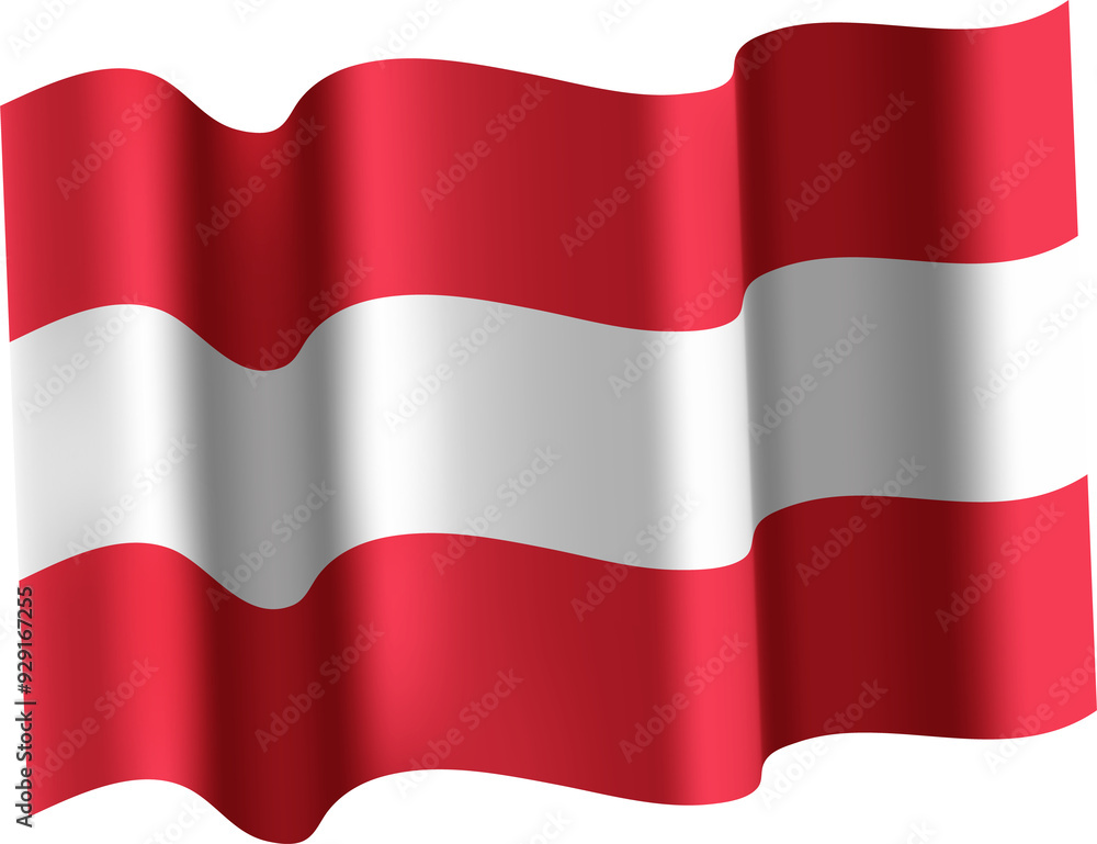 Austria Realistic 3D Waving Flag Austria Realistic 3D Waving Flag