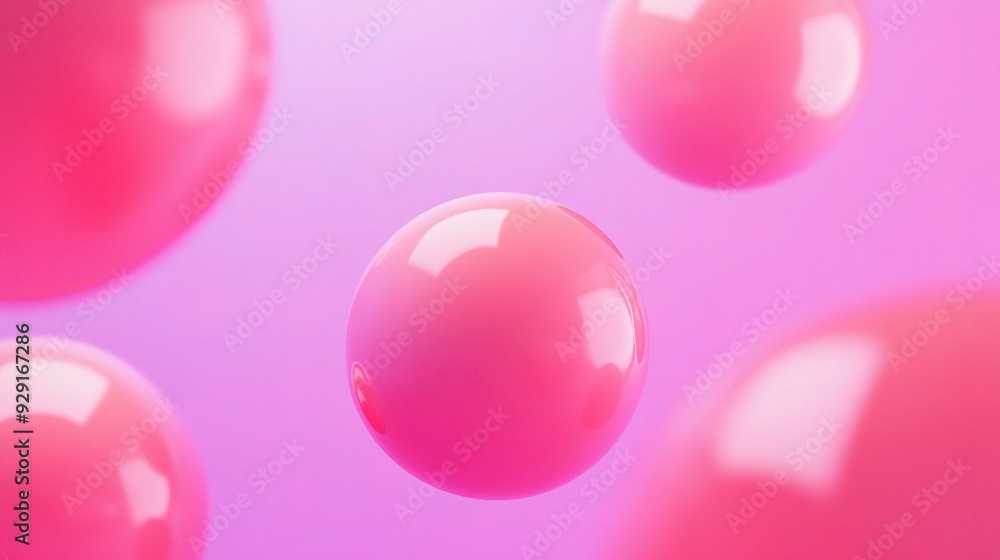 Floating Pink Spheres: A mesmerizing abstract backdrop of soft, pink spheres suspended in a dreamy, gradient background Floating Pink Spheres: A mesmerizing abstract backdrop of soft, pink spheres suspended in a dreamy, gradient background