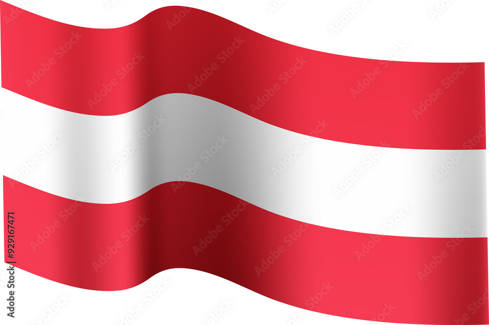 Austria Realistic 3D Waving Flag Austria Realistic 3D Waving Flag
