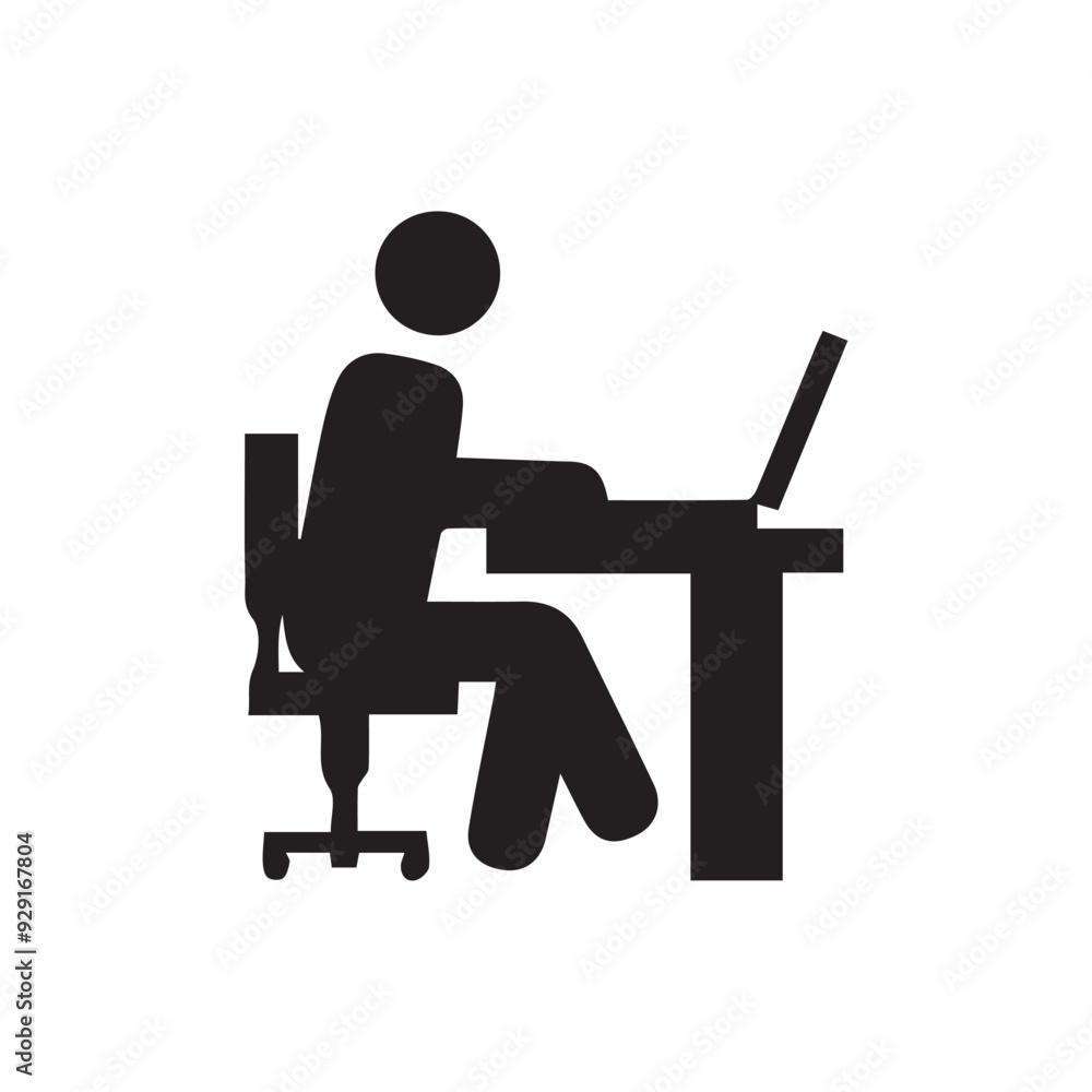 Computer Desks Vector Art Computer Desks Vector Art