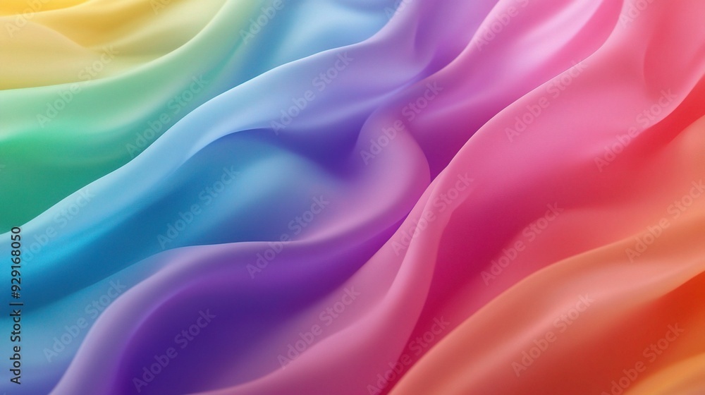 Obraz premium Rainbow Silk Drapery 