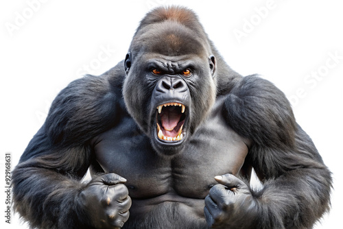 gorilla, beast, wild, animals, monkey, ape, cutout, mammal, primate, transparent, bakgrounds,  photo