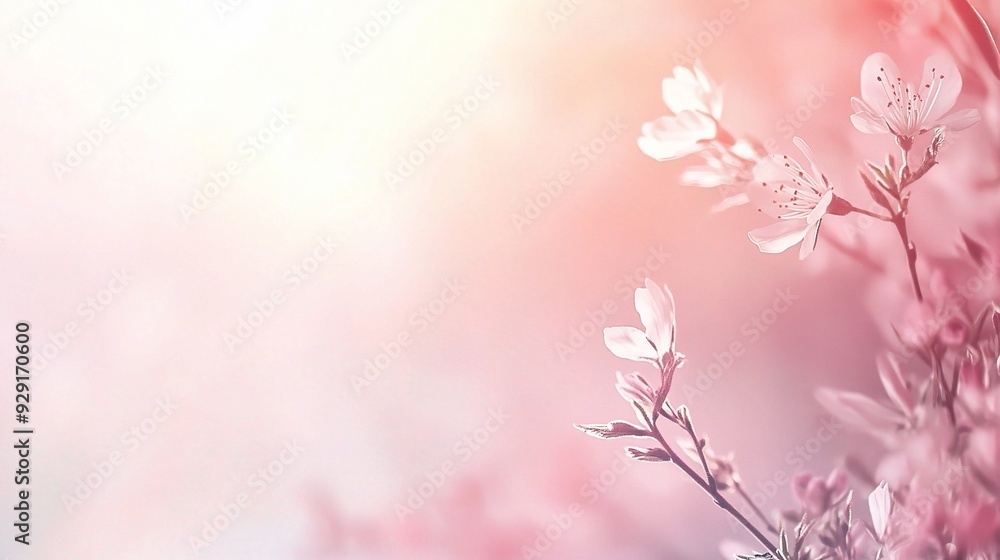 Blossoming Dreams: Soft sunlight bathes delicate cherry blossoms in a pastel pink hue, creating a dreamy and romantic spring background. Blossoming Dreams: Soft sunlight bathes delicate cherry blossoms in a pastel pink hue, creating a dreamy and romantic spring background.