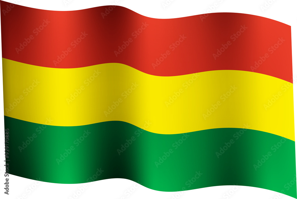 Fototapeta premium Bolovia Realistic 3D Waving Flag