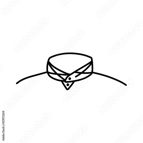 shirt necklines flat sketch vector illustration