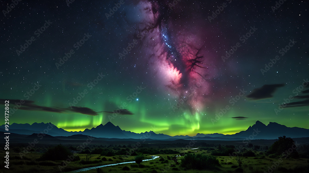 Fototapeta premium The Space Background with different vibrant