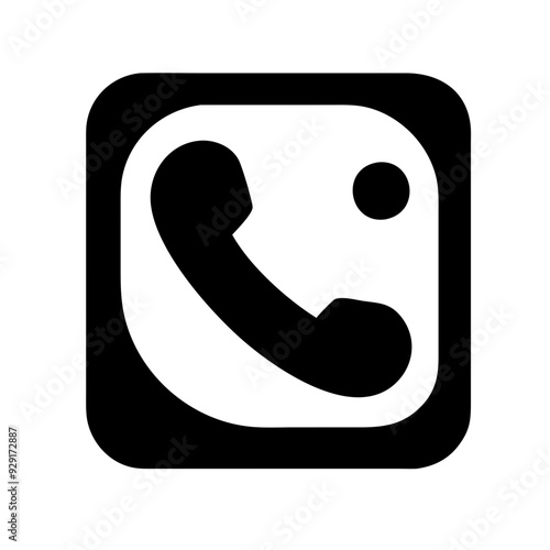 phone icon,  symbol used to represent the devices & applications. telephone handset icon