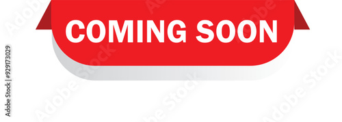 Coming soon, announce promo banner or new opening icon, vector under maintenance badge. Grand opening and web page announcement. Vector