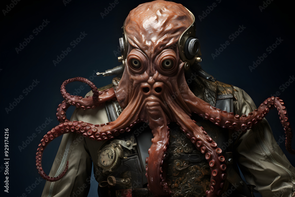 science fiction octopus man photo, villian science fiction octopus man photo, villian
