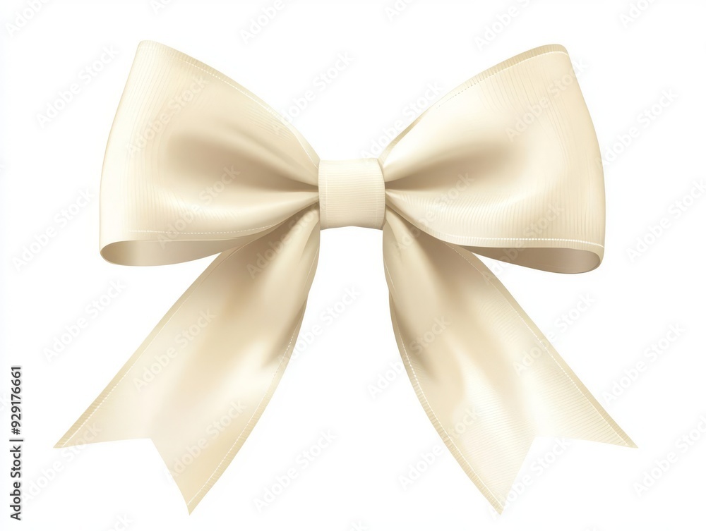 A monochromatic Christmas bow, tied perfectly, sleek and simple, onetone color, flat , isolated on white background A monochromatic Christmas bow, tied perfectly, sleek and simple, onetone color, flat , isolated on white background