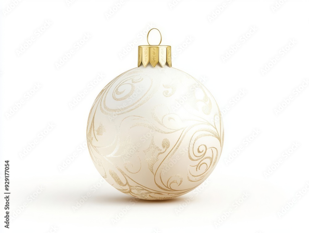A monochromatic Christmas bauble, simple and elegant, single color with subtle details, flat design, isolated on white background A monochromatic Christmas bauble, simple and elegant, single color with subtle details, flat design, isolated on white background
