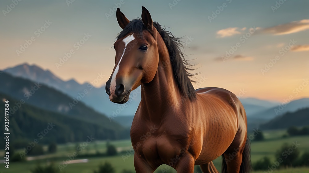 horse at sunset horse at sunset