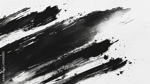 Grunge modern collection brush strokes ink paint brush