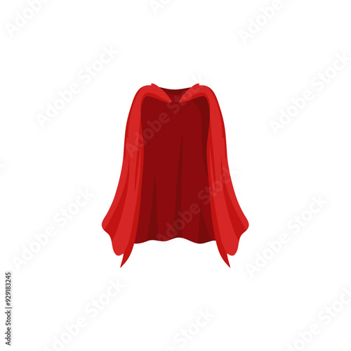 Wallpaper Mural Cloak shoulders covering, isolated set of clothing in realistic design. Costume or suit outfit. Red manteau, cape or mantle part of apparel. Vector superhero costume, rescue coat of satin Torontodigital.ca