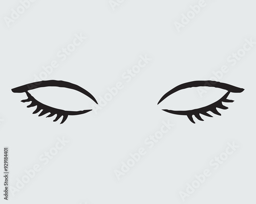 Set of eyelash brushes. Eyelash texture hair, spa, treatment, smooth, touching,