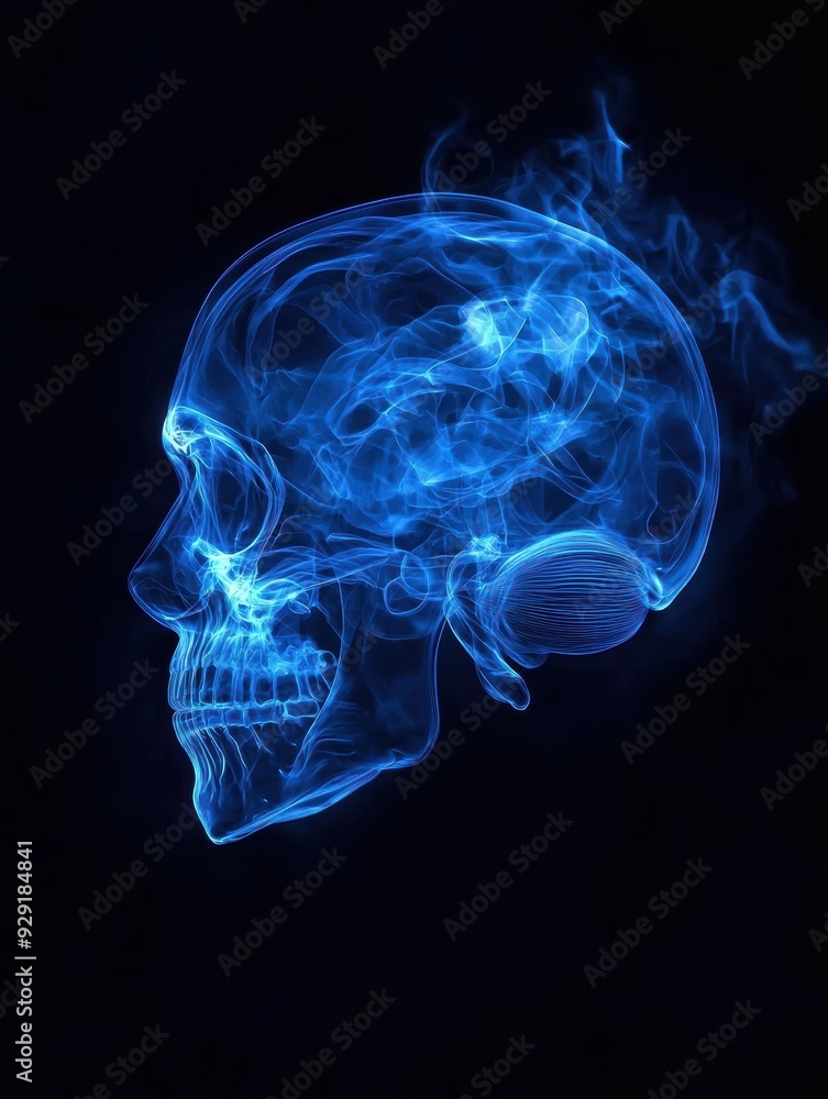 Ethereal X-ray Vision in Dark Space - Abstract Conceptual Image of Floating Blue Card with Hidden Internal Structure Revealed Ethereal X-ray Vision in Dark Space - Abstract Conceptual Image of Floating Blue Card with Hidden Internal Structure Revealed