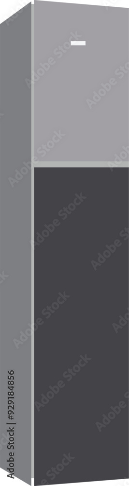 Black fridge with blank space. Black fridge with blank space.
