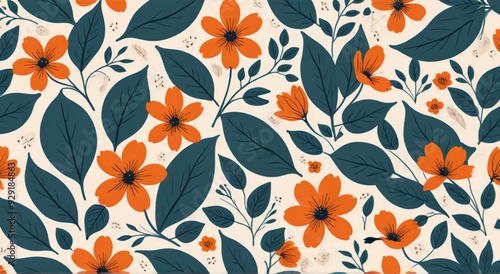 seamless pattern with flowers