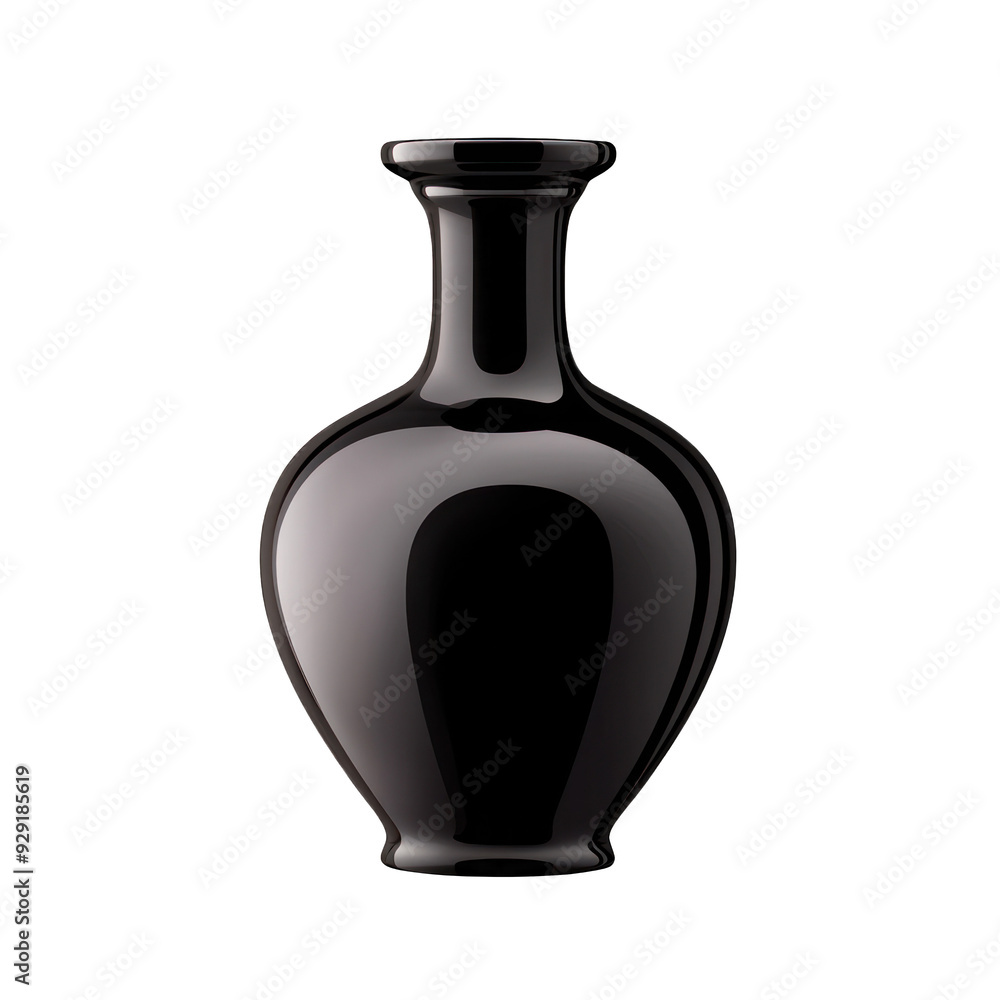 Elegant black vase featuring a sleek design and smooth finish, perfect for modern decor and floral arrangements. transparent background Elegant black vase featuring a sleek design and smooth finish, perfect for modern decor and floral arrangements. transparent background