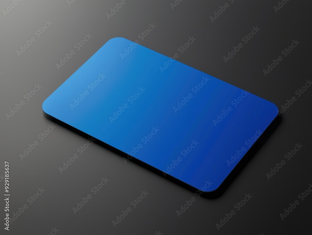 Ethereal Blue Card Floating in Dark Space with Soft Reflective Light - Abstract Minimalist Design Concept Ethereal Blue Card Floating in Dark Space with Soft Reflective Light - Abstract Minimalist Design Concept