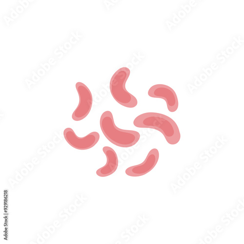 Viruses, germs and bacteria, microorganism types. Illness or disease microscopic cells and infection, microbes and antibodies.