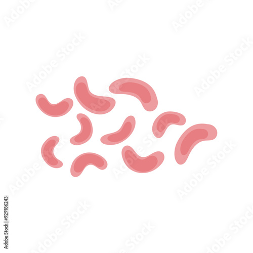 Viruses, germs and bacteria, microorganism types. Illness or disease microscopic cells and infection, microbes and antibodies.