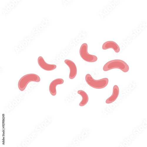 Viruses, germs and bacteria, microorganism types. Illness or disease microscopic cells and infection, microbes and antibodies.