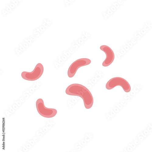 Viruses, germs and bacteria, microorganism types. Illness or disease microscopic cells and infection, microbes and antibodies.