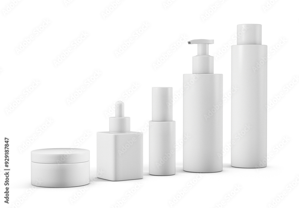 Set of cosmetics on white background Set of cosmetics on white background