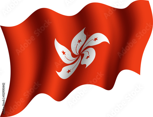 Photography Hongkong Realistic 3D Waving Flag