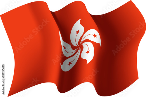 Photography Hongkong Realistic 3D Waving Flag