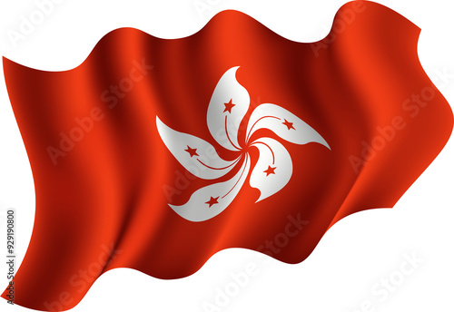 Photography Hongkong Realistic 3D Waving Flag