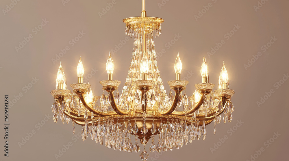 A luxurious gold chandelier with crystal accents, symbolizing elegance, sophistication, warm ambiance, and timeless design, perfect for enhancing any interior space. A luxurious gold chandelier with crystal accents, symbolizing elegance, sophistication, warm ambiance, and timeless design, perfect for enhancing any interior space.