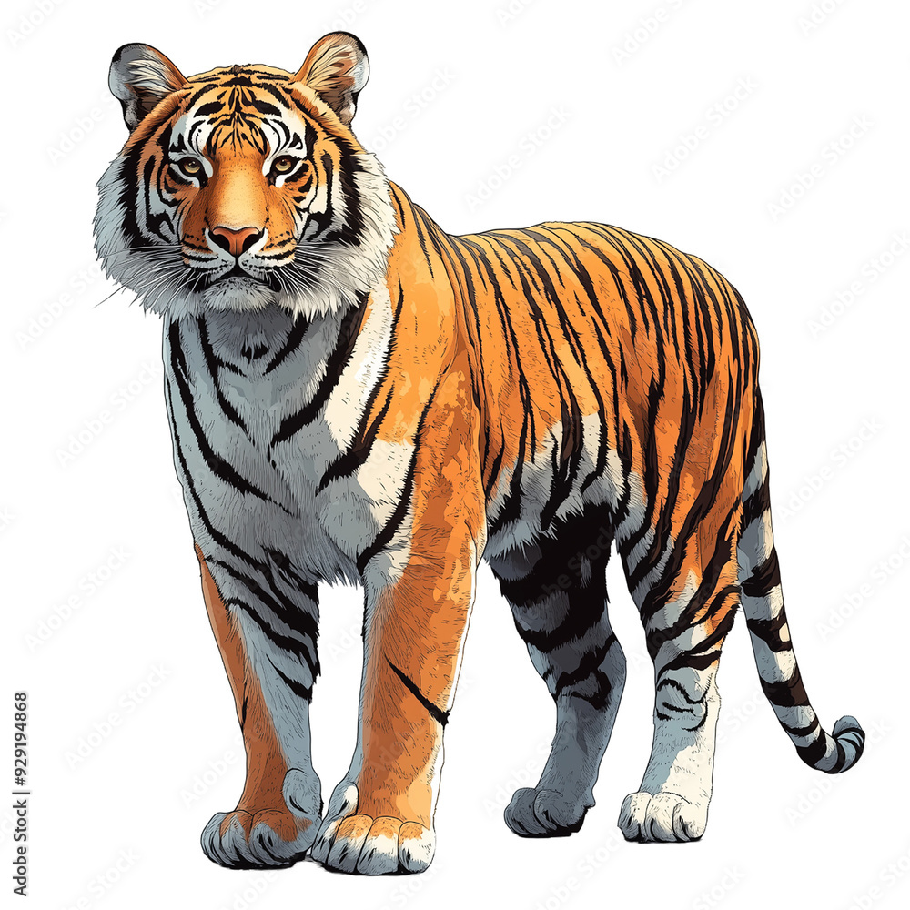 Fototapeta premium Tiger illustration, Feline