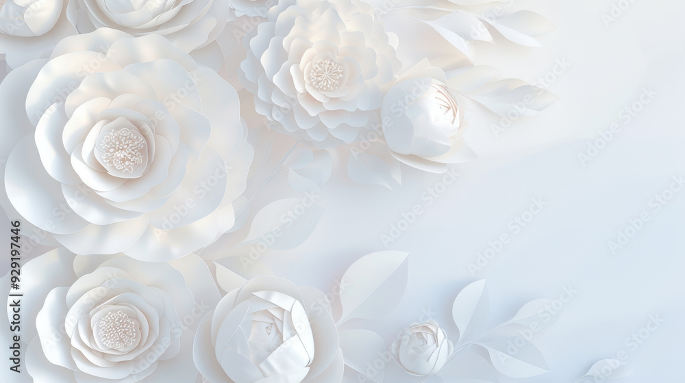 A white flower arrangement with a white background A white flower arrangement with a white background
