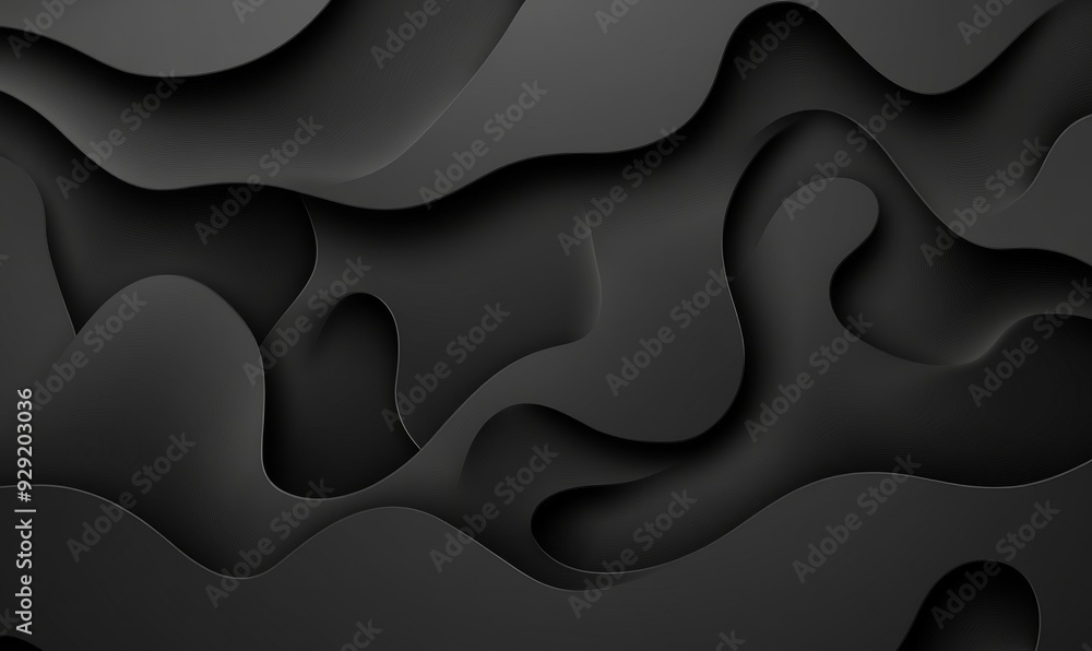 Abstract Black and White Paper Cutout Background Abstract Black and White Paper Cutout Background