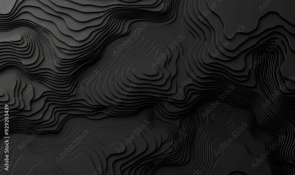 Abstract Black and White 3D Topography Abstract Black and White 3D Topography