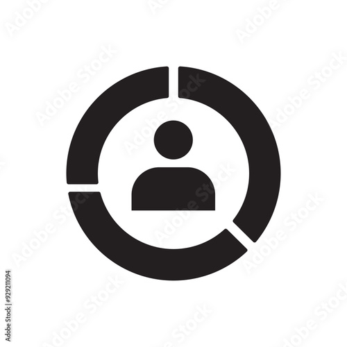 segmentation icon design, isolated on white background, vector illustration