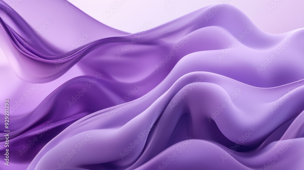 Fototapeta premium A flowing abstract design with soft purple waves and gradients.