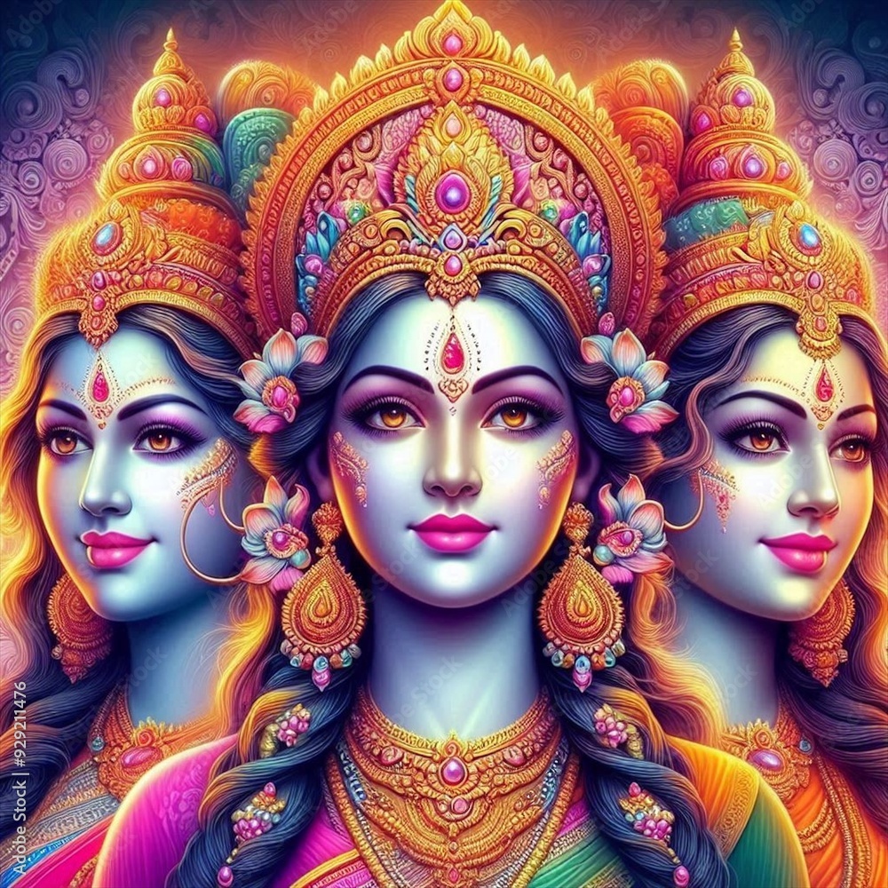 Goddess Trishakti Goddess Trishakti