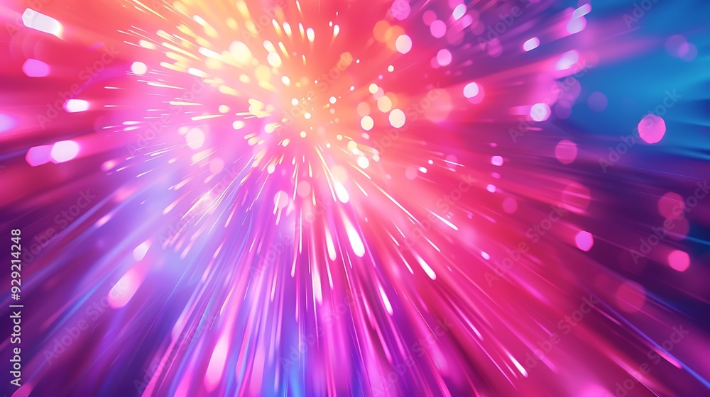 Neon-colored abstract gradient background with blurred effects, evoking the energy of a fireworks show Neon-colored abstract gradient background with blurred effects, evoking the energy of a fireworks show