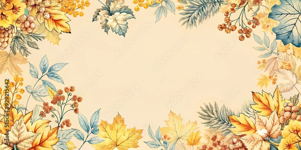 Beautiful autumn background, leaves, berries and flowers. Beautiful autumn background, leaves, berries and flowers.