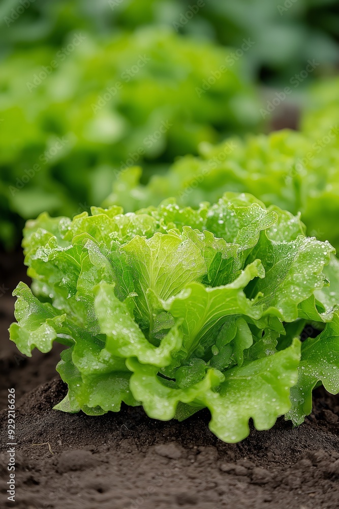 Fresh Green Lettuce in a Garden Fresh Green Lettuce in a Garden