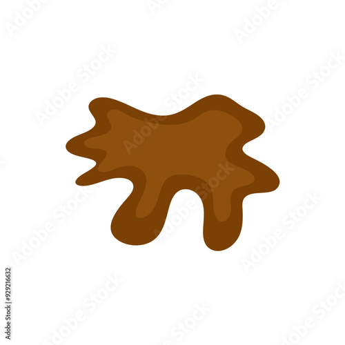 Puddle mud vector cartoon