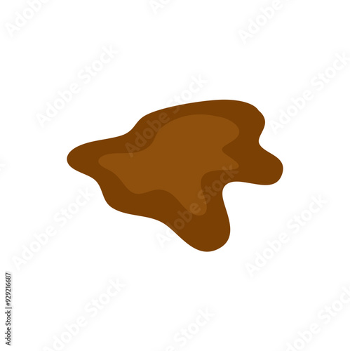 Puddle mud vector cartoon